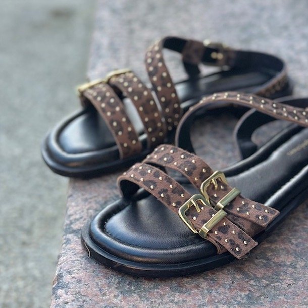 Sandal THE ROCK MULTI Leopard ruskind str. 37-41