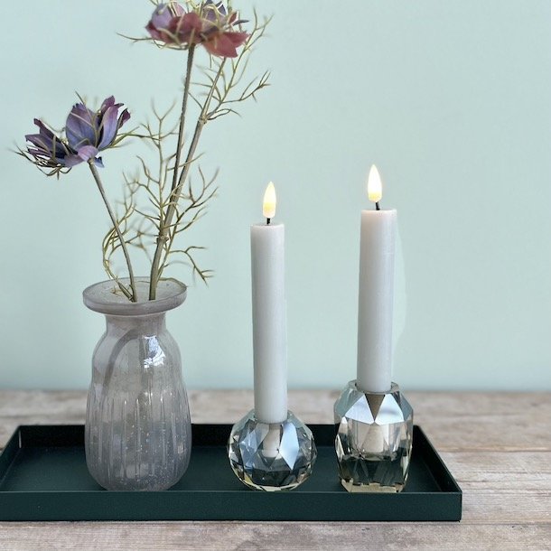 Sand LED Kronelys 2stk 150mm