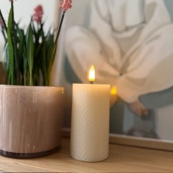 LED bloklys snoet H 10 x  5,5 cm