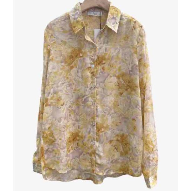 Skjorte I Viskose Lysgul str S-XXL