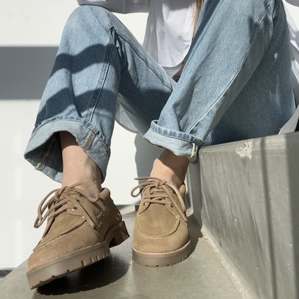 Sejler sko The Walk ruskind beige str 36-41