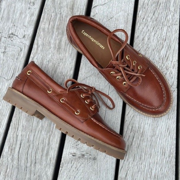 Sejler sko The Walk skind cognac str 36-41