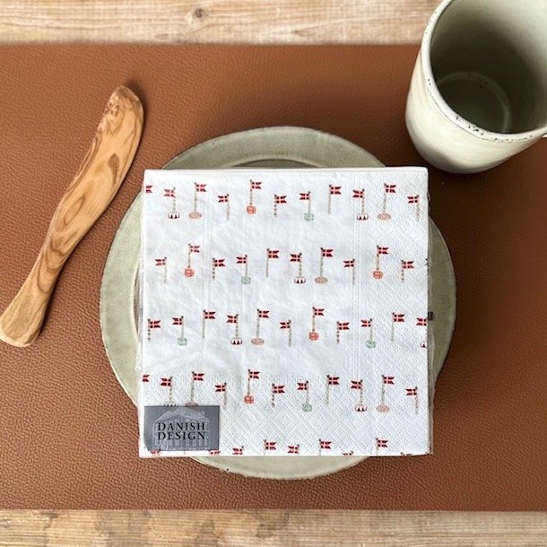 Servietter flag 3-lags papir 20stk