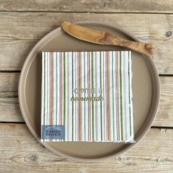 Servietter blomt - strib 3-lags