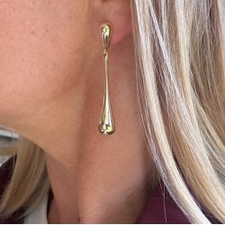 rering SHINY NEW BIG DROP forgyldt slv