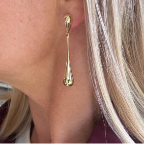 rering SHINY NEW BIG DROP forgyldt slv