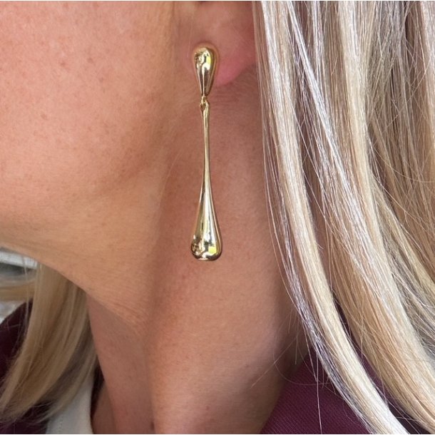 rering SHINY NEW BIG DROP forgyldt slv