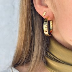 Hoops BB LARGE SHINY Forgyldt slv