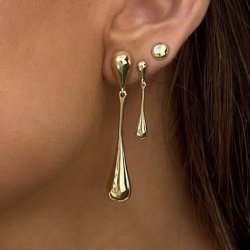 �rering SHINY NEW DROP forgyldt s�lv