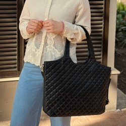 Shopper quiltet med clutch