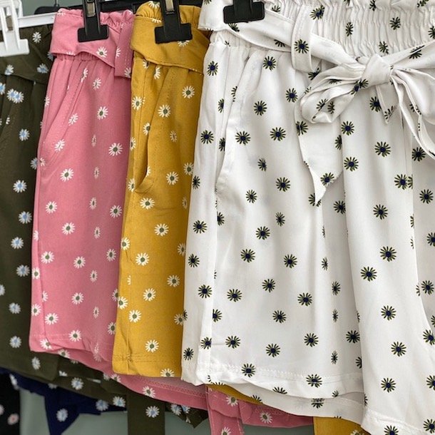 Shorts mini blomst - S - XXXL