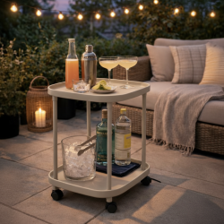 Sidebord med hjul 50x39x39cm