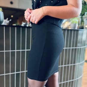 Kort nederdel ribbet str s-l