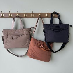 Crossbody shopper quiltede nylon