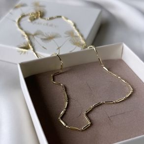 Halskde MALENA Forgyldt Slv