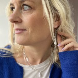 restikker MEGAN m. kde og hvid perle slv