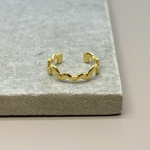 Iris wavy Earcuff forgyldt slv