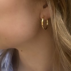 Hoops ELENA 18 mm Forgyldt Slv