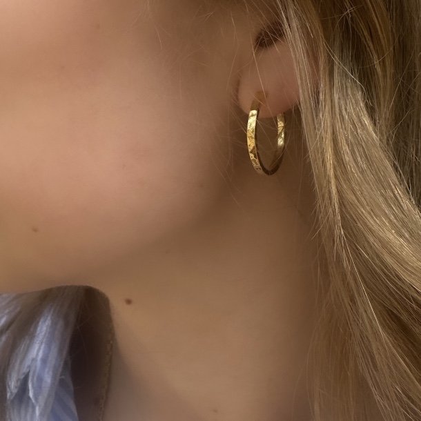 Hoops ELENA 18 mm Forgyldt Slv