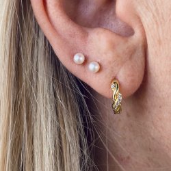 restikker simple pearl forgyldt