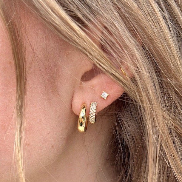 Hoops SWAY 13 mm Forgyldt Slv