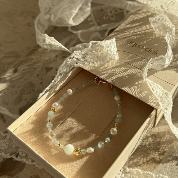 Armb�nd SINNA PEARL 17 + 3 CM. Forgyldt S�lv