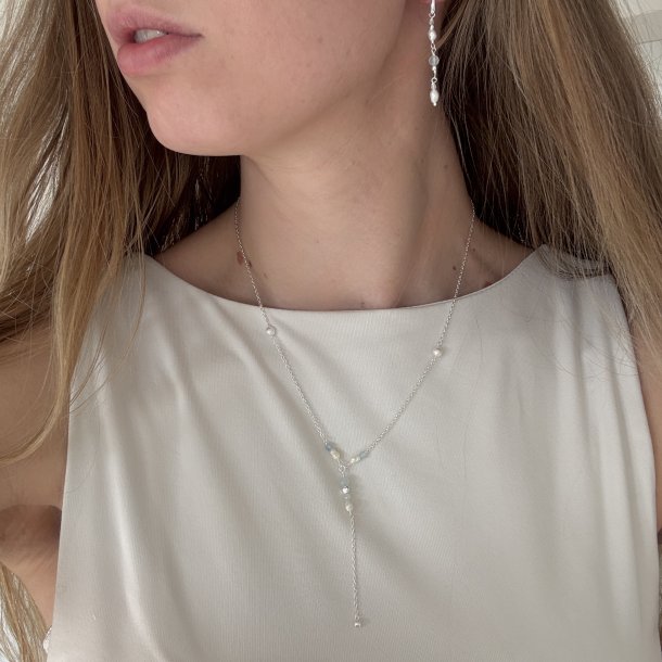 Halsk�de SINNA PEARL 45 + 3 CM. 925 s�lv 