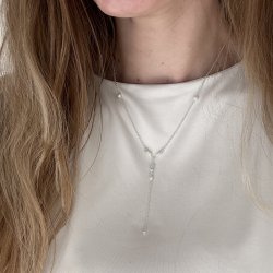 Halsk�de SINNA PEARL 45 + 3 CM. 925 s�lv 