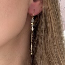 Tr�de �reringe SINNA PEARL Forgyldt S�lv