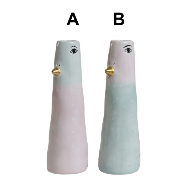 Vase ansigt med nb keramik rosa 