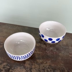 Skl hndmalet porceln H6.5 x Dia 12.5cm