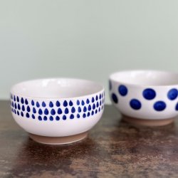 Skl hndmalet porceln H6.5 x Dia 12.5cm