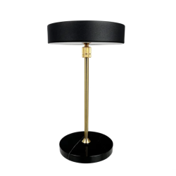 MOONLIGHT LED genopladelig bordlampe sort / marmor / messing