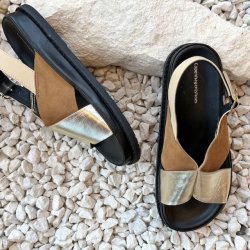 Sandal NEW STRONGER GOLD/SAFARI skind str. 40