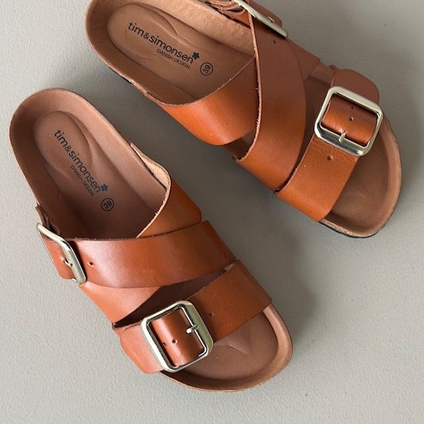 Sandal Lanka cognac - skind str 37 - 41