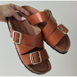 Sandal Lanka cognac - skind str 37 - 41