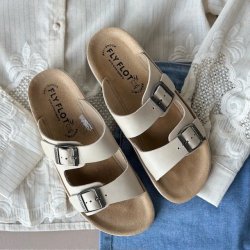 Fly Flot anatomic sandal dame sand skind str 36-41