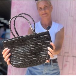 Crossbody flettet Skind 