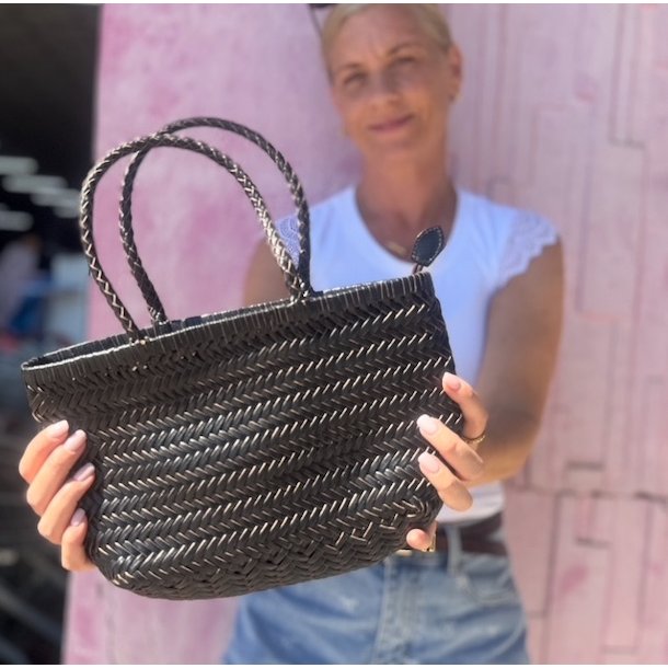 Crossbody flettet Skind 