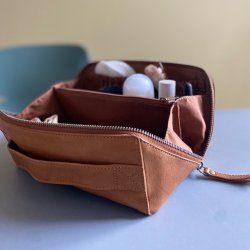 Marie toilettaske skind