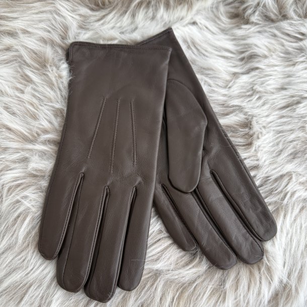 Klassiske skind handsker Fleeceforede lammeskind str 6,5-8