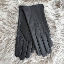 Klassiske skind handsker Fleeceforede lammeskind str 6,5-8