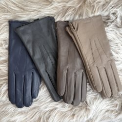 Klassiske skind handsker Fleeceforede lammeskind str 6,5-8