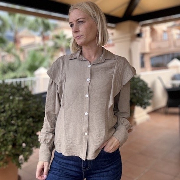 Skjorte med flse rme 