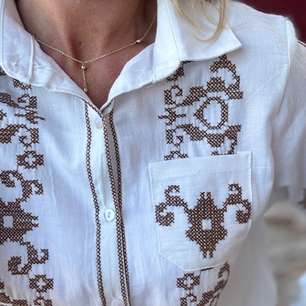 Skjorte Broderi S-XL