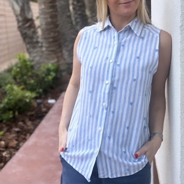 rmels skjorte med hjerter str. S-XL