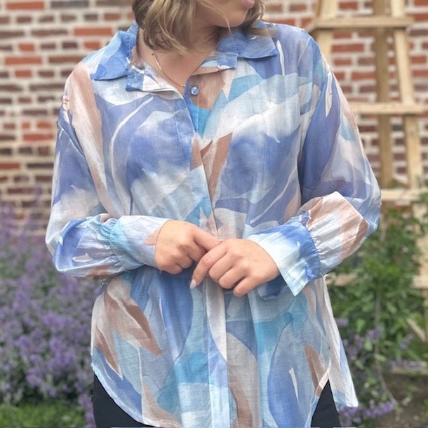 Chiffon skjorte str. L-XXL