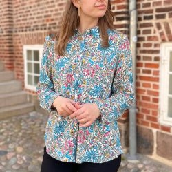 Sarah skjorte spring flower str s-xxxxl