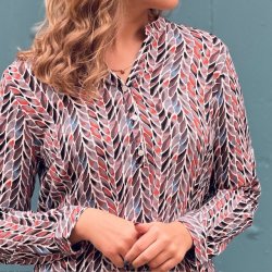 Skjorte bluse stone viskose str. xs-xxl