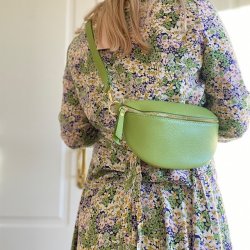 Skjortekjole med blomster MINT viskose str. S-XL